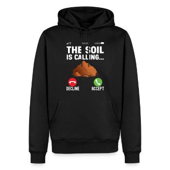 Bodenwissenschaftler Science du sol - Sweat à capuche Premium bio Homme - noir - Devant - Nico (187cm)