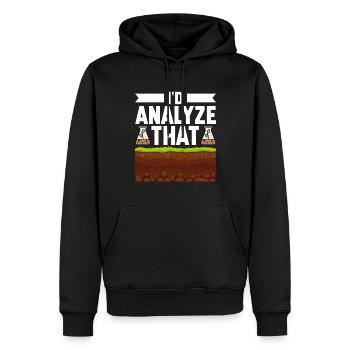 Bodenwissenschaftler Science du sol - Sweat à capuche Premium bio Homme - noir - Devant - Nico (187cm)