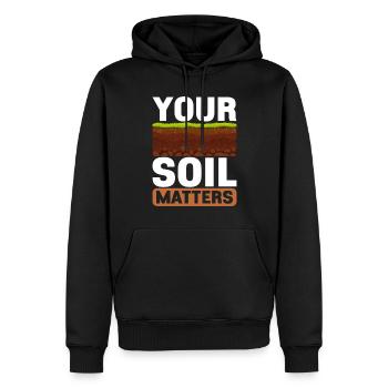 Bodenwissenschaftler Science du sol - Sweat à capuche Premium bio Homme - noir - Devant - Nico (187cm)