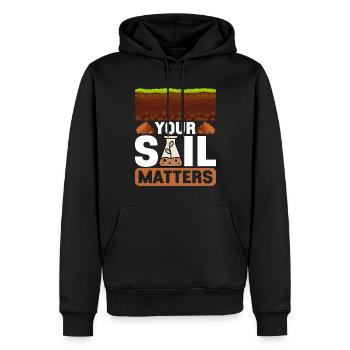 Bodenwissenschaftler Soil Science - Men’s Premium Organic Hoodie - black - Front - Nico (187cm)