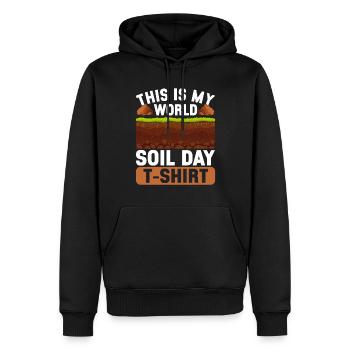 Bodenwissenschaftler Soil Science - Männer Premium Bio Hoodie - Schwarz - Vorne - Nico (187cm)