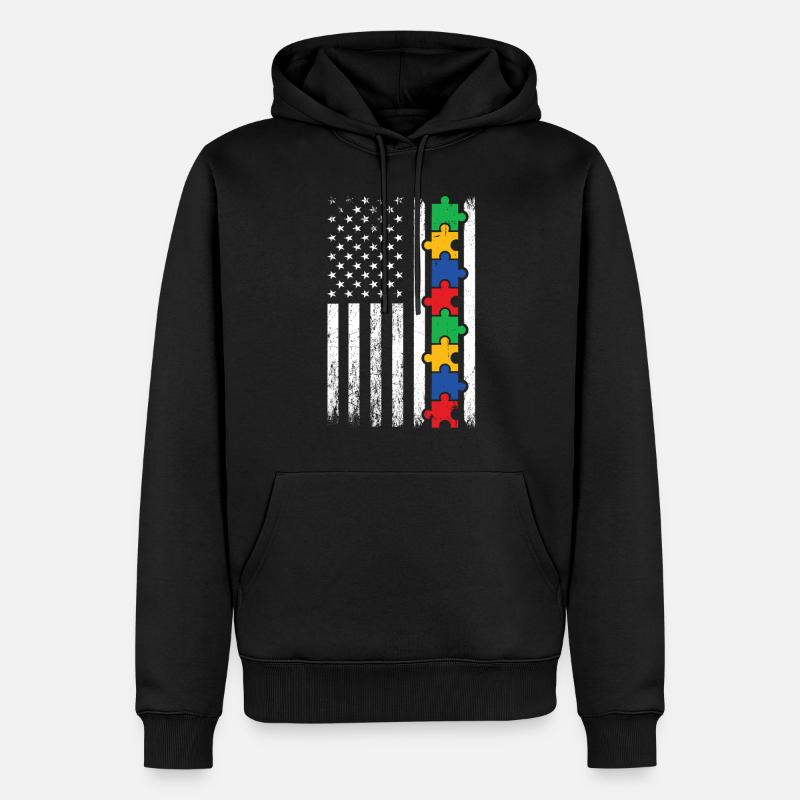 Autismus - Männer Premium Bio Hoodie - Schwarz