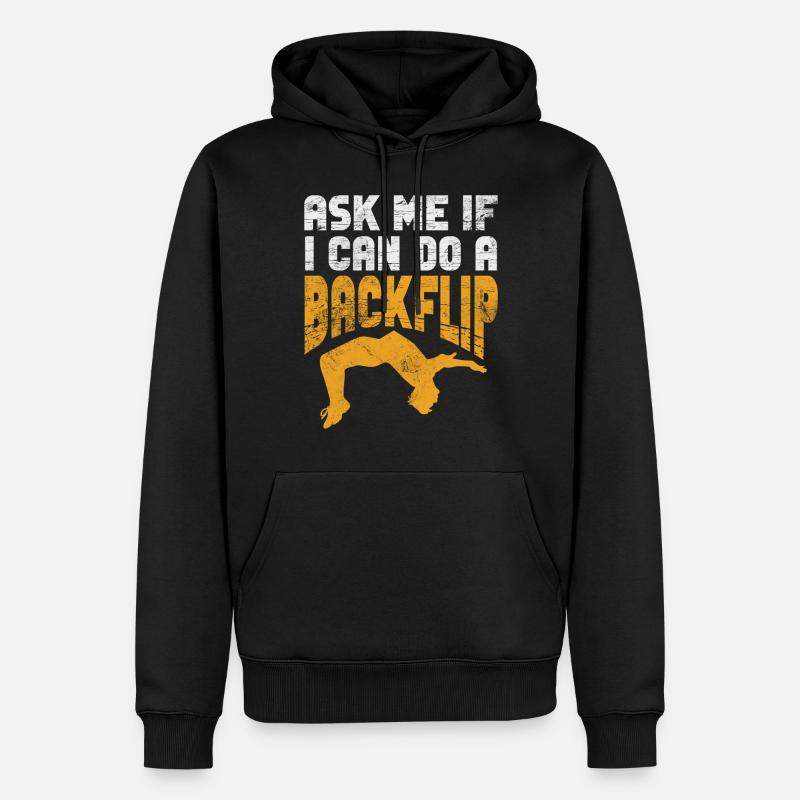 Backflip - Männer Premium Bio Hoodie - Schwarz