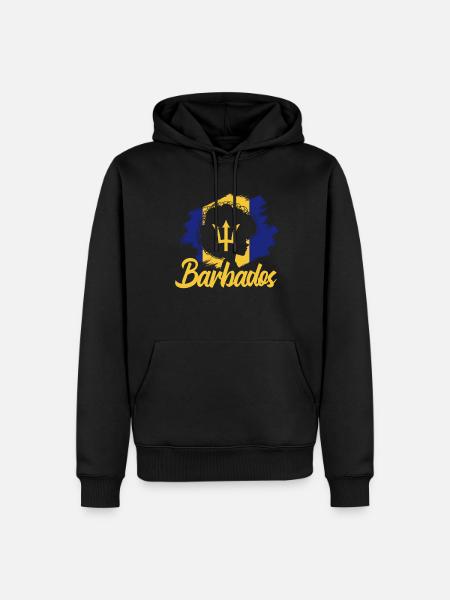 Barbados Caribbean Bajan Holiday Gift - Men’s Premium Organic Hoodie - black