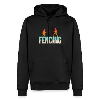 Fechten - Männer Premium Bio Hoodie - Schwarz - Vorne - Nico (187cm)