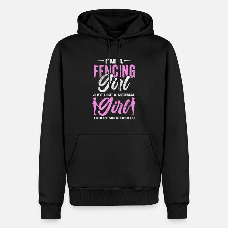 Fechten - Männer Premium Bio Hoodie - Schwarz