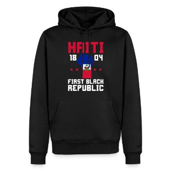Haiti Haitianer Karibik Urlaub - Männer Premium Bio Hoodie - Schwarz - Vorne - Nico (187cm)
