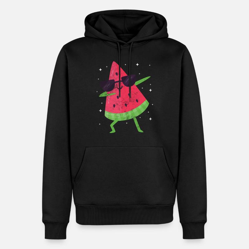 Wassermelone - Männer Premium Bio Hoodie - Schwarz