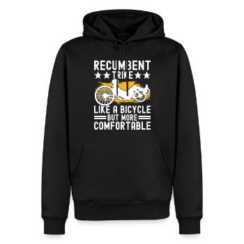 Recumbent Trike Liegetrike Liegedreirad - Männer Premium Bio Hoodie - Schwarz - Vorne - Nico (187cm)