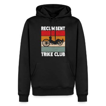 Recumbent Trike Liegetrike Liegedreirad - Männer Premium Bio Hoodie - Schwarz - Vorne - Nico (187cm)