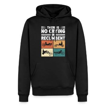 Recumbent Trike Liegetrike Liegedreirad - Männer Premium Bio Hoodie - Schwarz - Vorne - Nico (187cm)