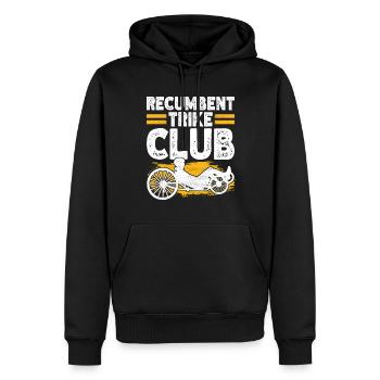 Recumbent Trike Liegetrike Liegedreirad - Männer Premium Bio Hoodie - Schwarz - Vorne - Nico (187cm)
