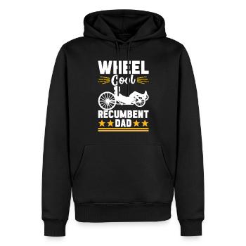 Recumbent Trike Liegetrike Liegedreirad - Männer Premium Bio Hoodie - Schwarz - Vorne - Nico (187cm)