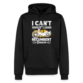 Recumbent Trike Liegetrike Liegedreirad - Männer Premium Bio Hoodie - Schwarz - Vorne - Nico (187cm)