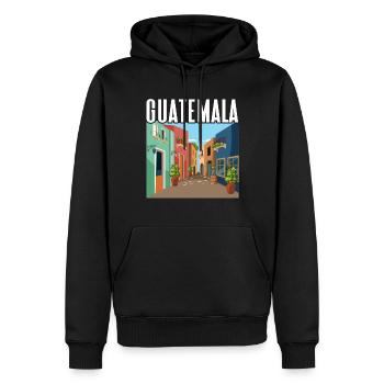Guatemala Antigua-Barbuda Île des Caraïbes Cadeau - Sweat à capuche Premium bio Homme - noir - Devant - Nico (187cm)