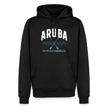 Aruba Karibik Sommer Meer Strand Geschenk - Männer Premium Bio Hoodie - Schwarz - Vorne - Nico (187cm)