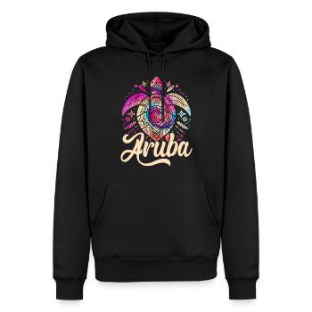Aruba Karibik Sommer Meer Strand Geschenk - Männer Premium Bio Hoodie - Schwarz - Vorne - Nico (187cm)