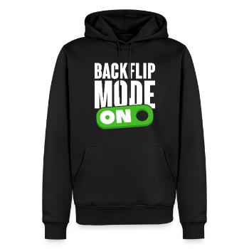 Backflip Salto Akrobatik Parkour Turnen Geschenk - Männer Premium Bio Hoodie - Schwarz - Vorne - Nico (187cm)