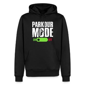 Backflip Salto Akrobatik Parkour Turnen Geschenk - Männer Premium Bio Hoodie - Schwarz - Vorne - Nico (187cm)