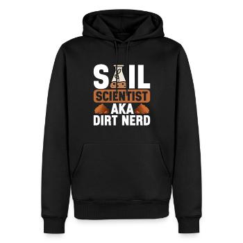 Bodenwissenschaftler Science du sol - Sweat à capuche Premium bio Homme - noir - Devant - Nico (187cm)