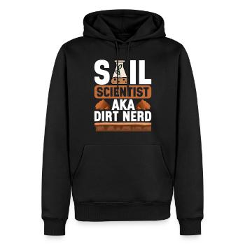 Bodenwissenschaftler Science du sol - Sweat à capuche Premium bio Homme - noir - Devant - Nico (187cm)
