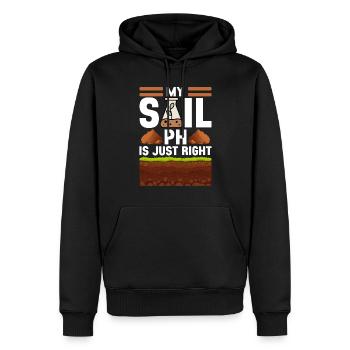 Bodenwissenschaftler Science du sol - Sweat à capuche Premium bio Homme - noir - Devant - Nico (187cm)
