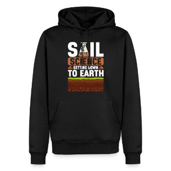 Bodenwissenschaftler Science du sol - Sweat à capuche Premium bio Homme - noir - Devant - Nico (187cm)
