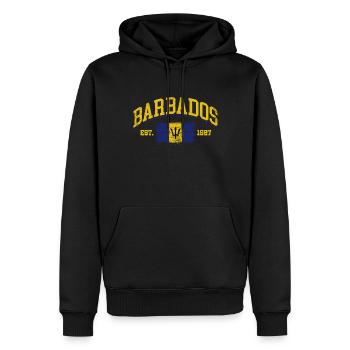 Barbados - Männer Premium Bio Hoodie - Schwarz - Vorne - Nico (187cm)