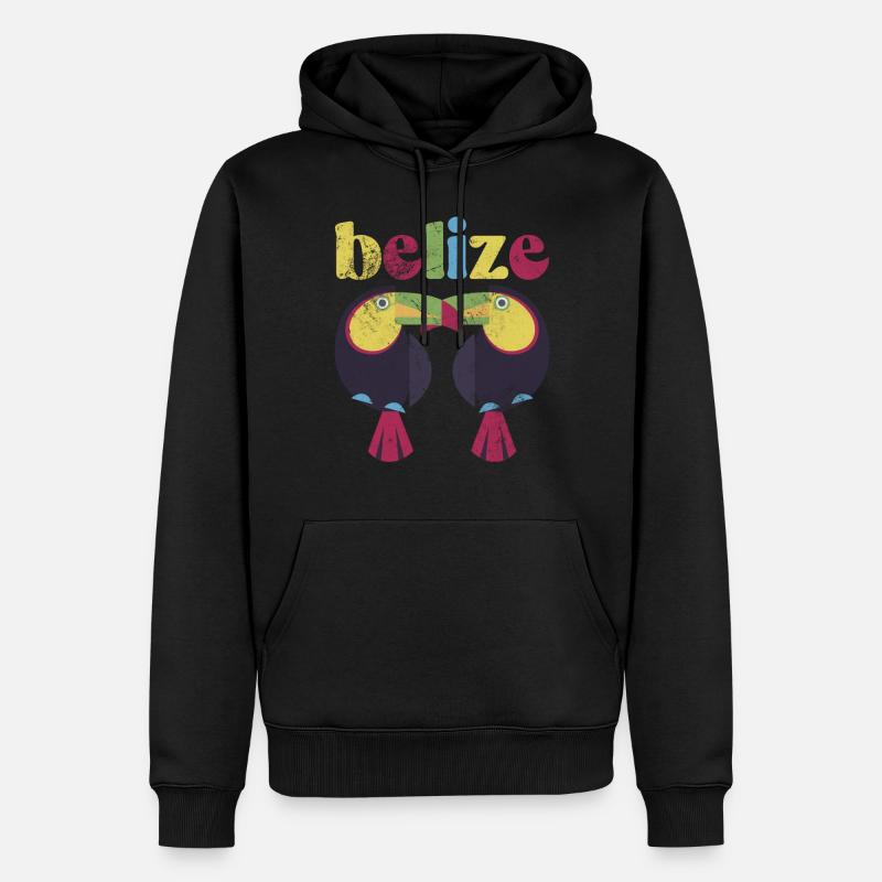 Belize - Männer Premium Bio Hoodie - Schwarz