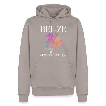 Belize Latino Belizer Belizerin Maya Geschenk - Männer Premium Bio Hoodie - Taupe - Vorne - Nico (187cm)