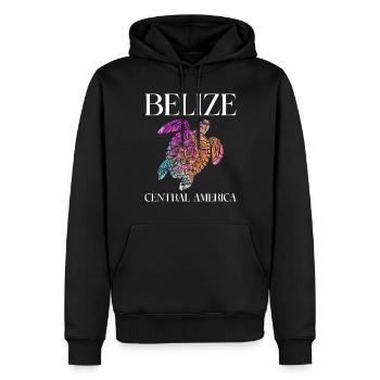 Belize Latino Belizean Belizean Maya Cadeau - Sweat à capuche Premium bio Homme - noir - Devant - Nico (187cm)