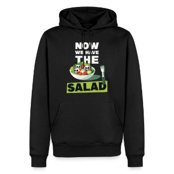 Now we have the salad - Männer Premium Bio Hoodie - Schwarz - Vorne - Nico (187cm)
