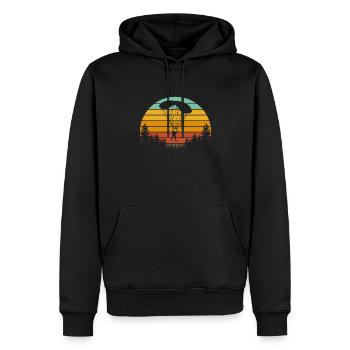 Parachutisme Parachutisme Parachute Cadeau - Sweat à capuche Premium bio Homme - noir - Devant - Nico (187cm)