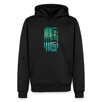 Wakeboard - Sweat à capuche Premium bio Homme - noir - Devant - Nico (187cm)