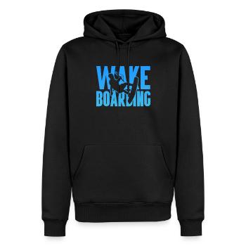 Wakeboard Wakeboarder Wakeboard Cadeau - Sweat à capuche Premium bio Homme - noir - Devant - Nico (187cm)