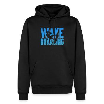 Wakeboard - Sweat à capuche Premium bio Homme - noir - Devant - Nico (187cm)