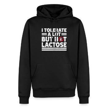 Intolérance au lactose Intolérance au lactose - Sweat à capuche Premium bio Homme - noir - Devant - Nico (187cm)