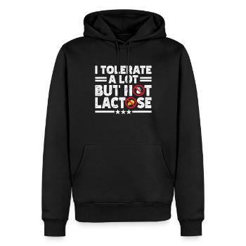 Intolérance au lactose Intolérance au lactose - Sweat à capuche Premium bio Homme - noir - Devant - Nico (187cm)