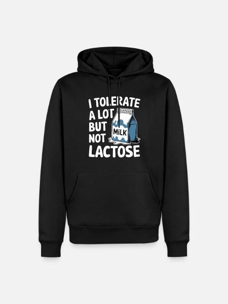 Lactose intolerance Lactose intolerant - Men’s Premium Organic Hoodie - black
