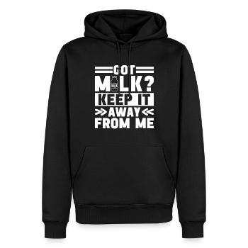 Laktoseintoleranz Laktoseintolerant - Männer Premium Bio Hoodie - Schwarz - Vorne - Nico (187cm)