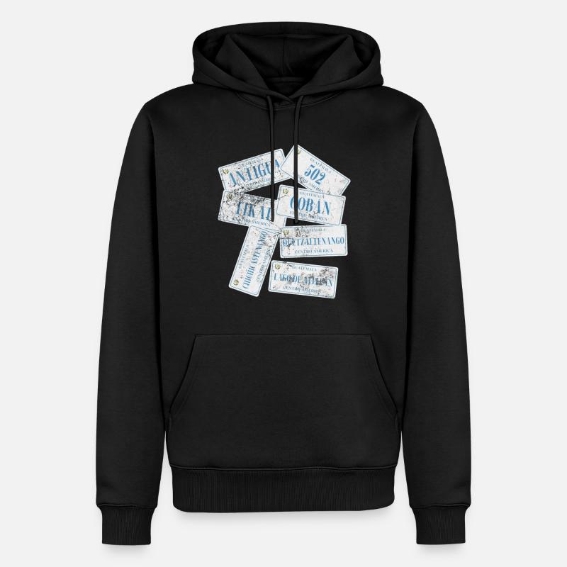Antigua - Männer Premium Bio Hoodie - Schwarz