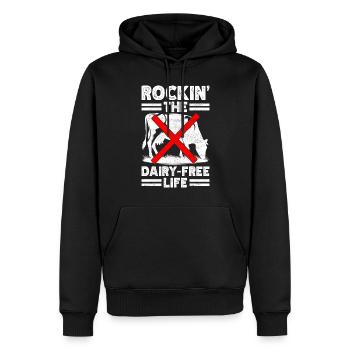 Laktoseintoleranz Laktoseintolerant - Männer Premium Bio Hoodie - Schwarz - Vorne - Nico (187cm)