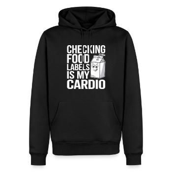 Intolérance au lactose Intolérance au lactose - Sweat à capuche Premium bio Homme - noir - Devant - Nico (187cm)