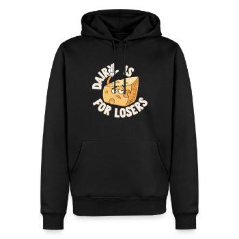 Intolérance au lactose Intolérance au lactose - Sweat à capuche Premium bio Homme - noir - Devant - Nico (187cm)