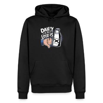 Intolérance au lactose Intolérance au lactose - Sweat à capuche Premium bio Homme - noir - Devant - Nico (187cm)