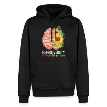 Journée de sensibilisation à l’autisme Cadeau autiste - Sweat à capuche Premium bio Homme - noir - Devant - Nico (187cm)