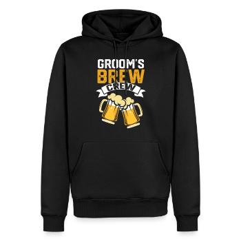 Enterrement de vie de jeune fille de garçon - Sweat à capuche Premium bio Homme - noir - Devant - Nico (187cm)