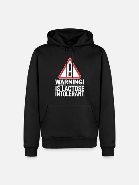 Lactose intolerance Lactose intolerant - Men’s Premium Organic Hoodie - black
