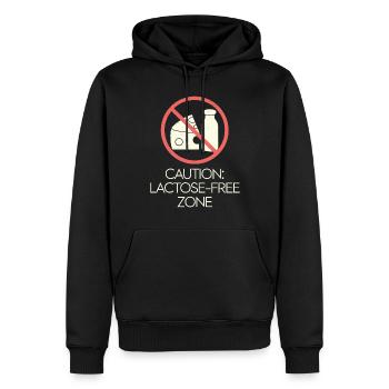 Laktoseintoleranz Laktoseintolerant - Männer Premium Bio Hoodie - Schwarz - Vorne - Nico (187cm)