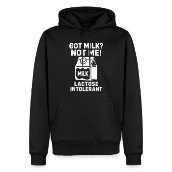 Intolérance au lactose Intolérance au lactose - Sweat à capuche Premium bio Homme - noir - Devant - Nico (187cm)